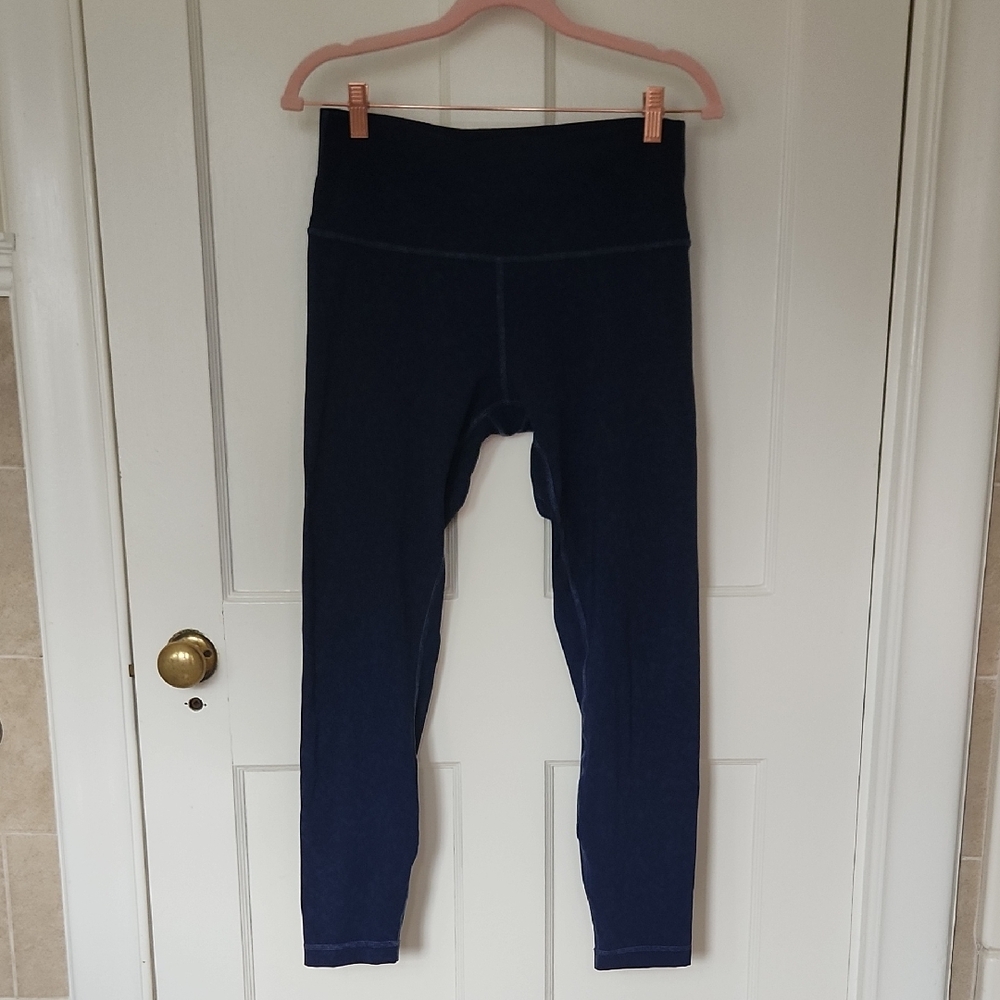 Lululemon Navy Speckle Crop Leggings 10